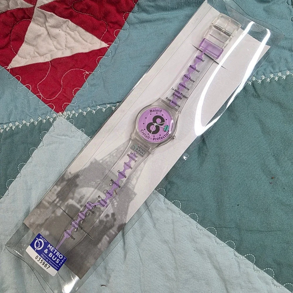 Paris Metro & Bus RATP Objets du Patrimoine Watch Purple Line 8 Balard Creteil